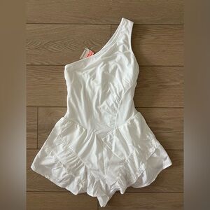 Free people movement show out romper size small white NWT